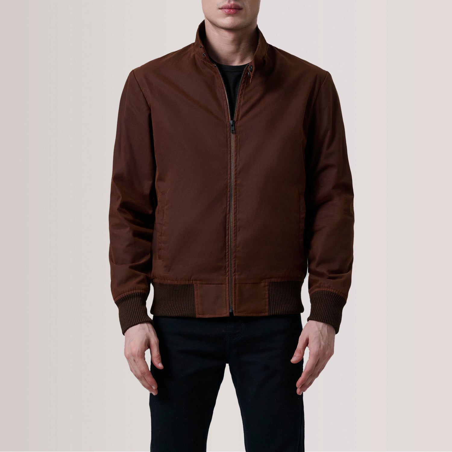 Morrison Brown Canvas Bomber Jacket by Dash Racegear - men Jacket view 5