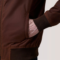 Morrison Brown Canvas Bomber Jacket by Dash Racegear - men Jacket view 6