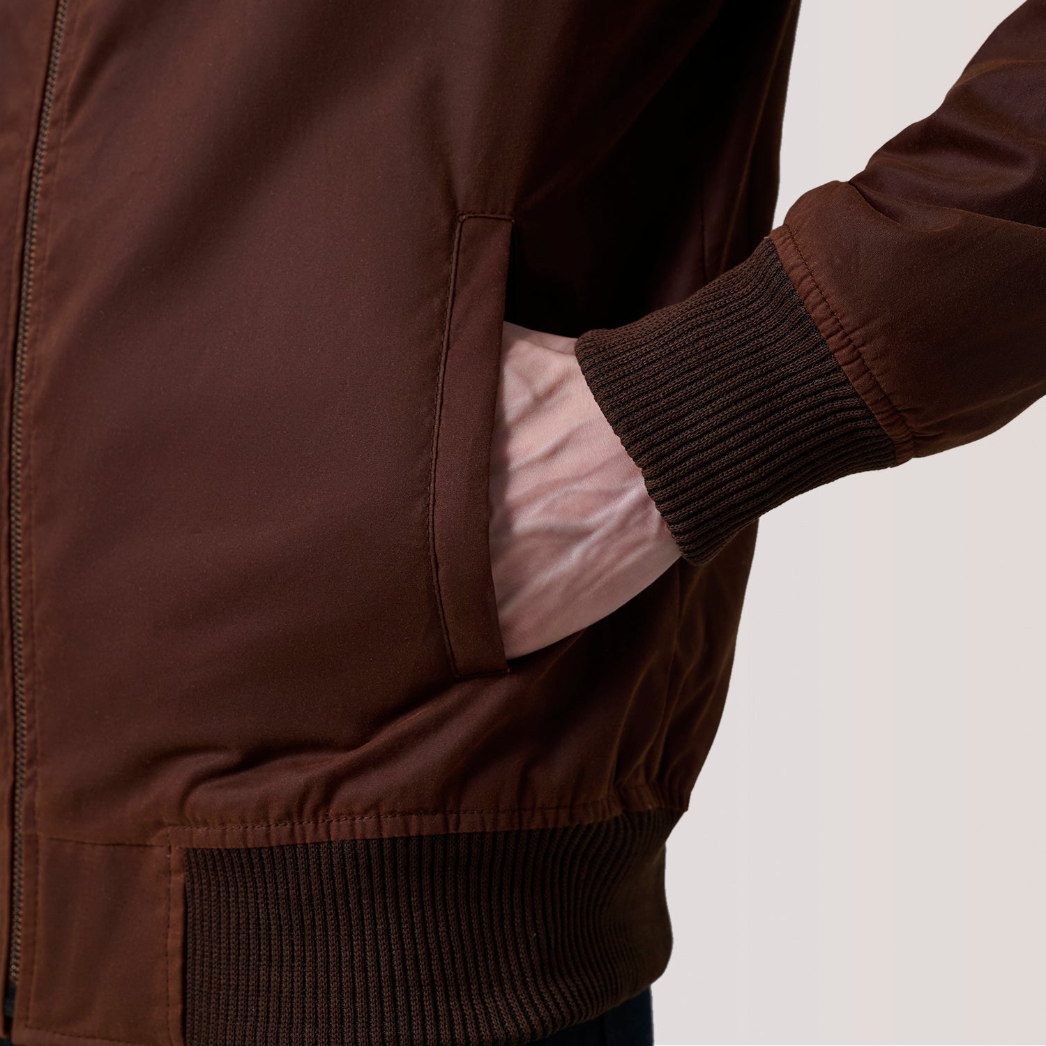 Morrison Brown Canvas Bomber Jacket by Dash Racegear - men Jacket view 6