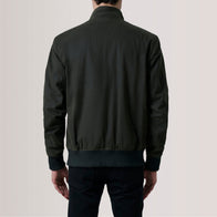 Morrison Olive Canvas Bomber Jacket by Dash Racegear - men Jacket view 4