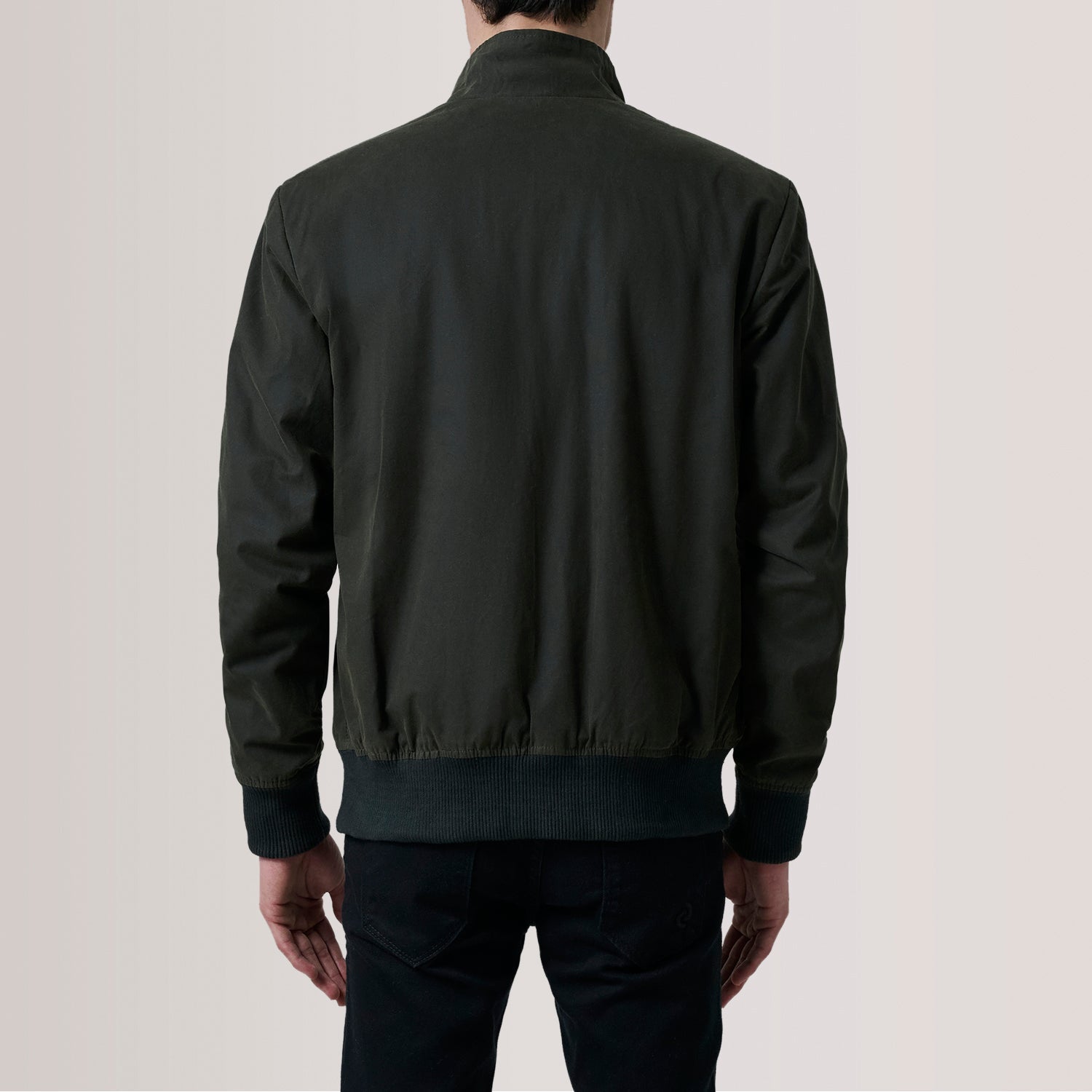 Morrison Olive Canvas Bomber Jacket by Dash Racegear - men Jacket view 4