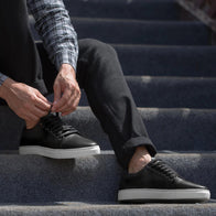 Murphy Low Top Black Leather Sneakers by Dash Racegear - men Leather Shoes view 4