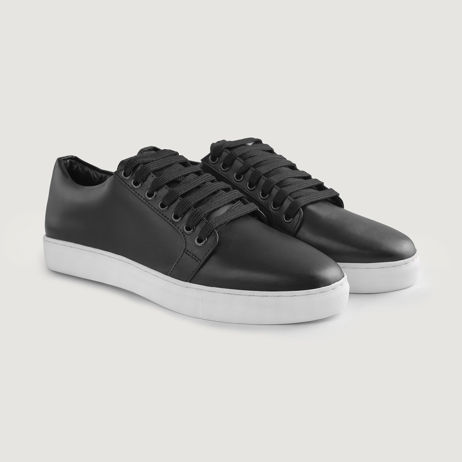 Murphy Low Top Black Leather Sneakers by Dash Racegear - men Leather Shoes view 5