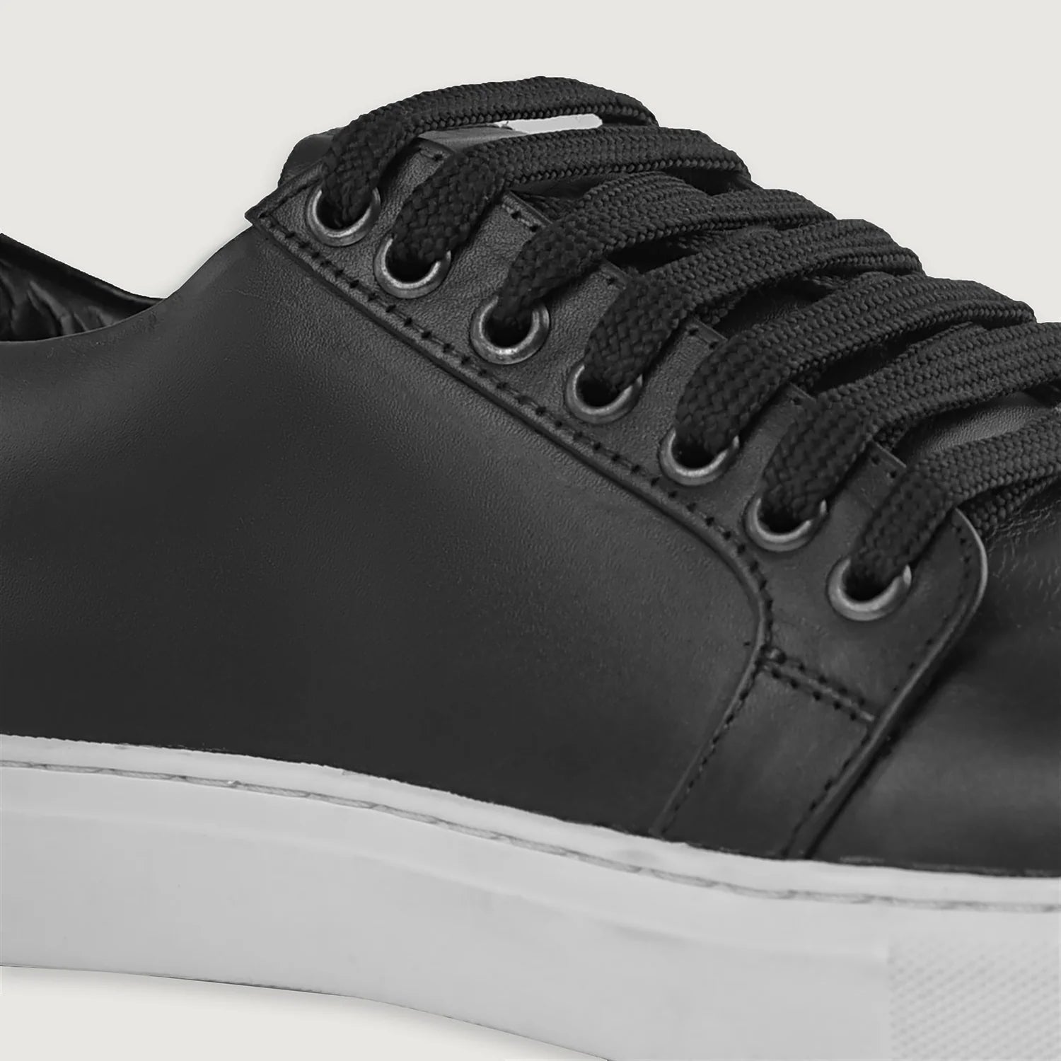 Murphy Low Top Black Leather Sneakers by Dash Racegear - men Leather Shoes view 8