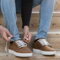 Murphy Low Top Burnt Copper Pullup Leather Sneakers by Dash Racegear - men Leather Shoes view 10