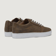 Murphy Low Top Burnt Copper Pullup Leather Sneakers by Dash Racegear - men Leather Shoes view 2