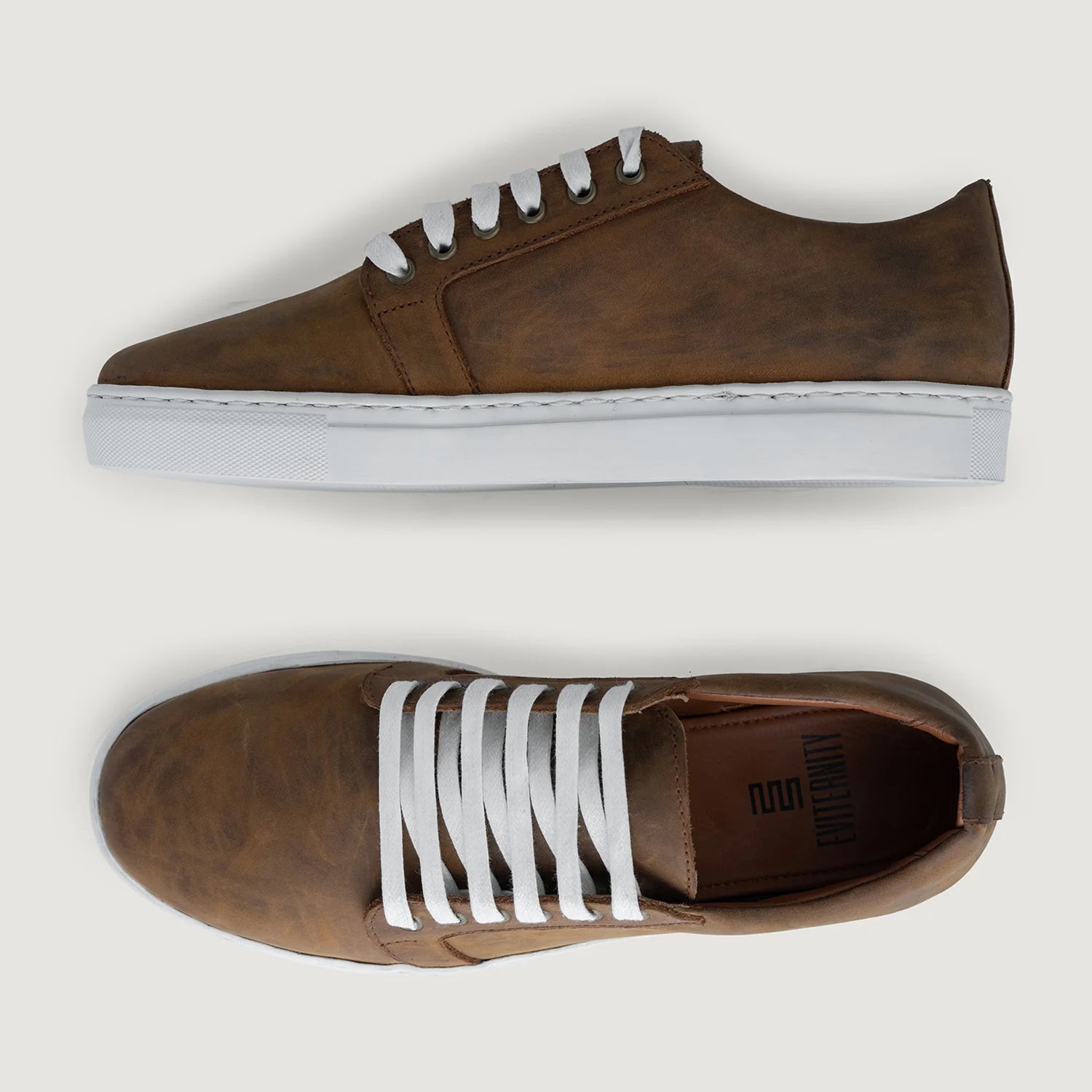 Murphy Low Top Burnt Copper Pullup Leather Sneakers by Dash Racegear - men Leather Shoes view 3