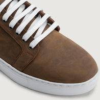 Murphy Low Top Burnt Copper Pullup Leather Sneakers by Dash Racegear - men Leather Shoes view 5