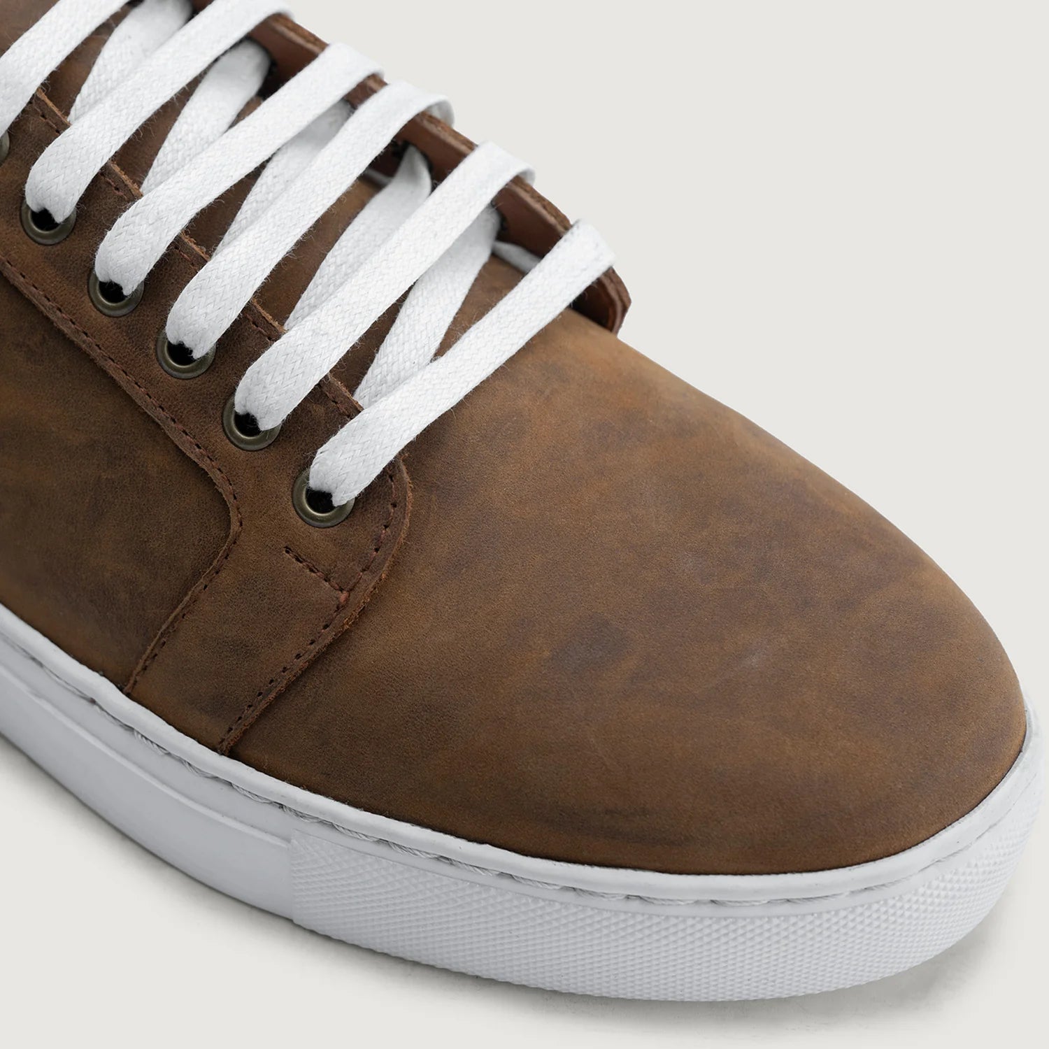 Murphy Low Top Burnt Copper Pullup Leather Sneakers by Dash Racegear - men Leather Shoes view 5