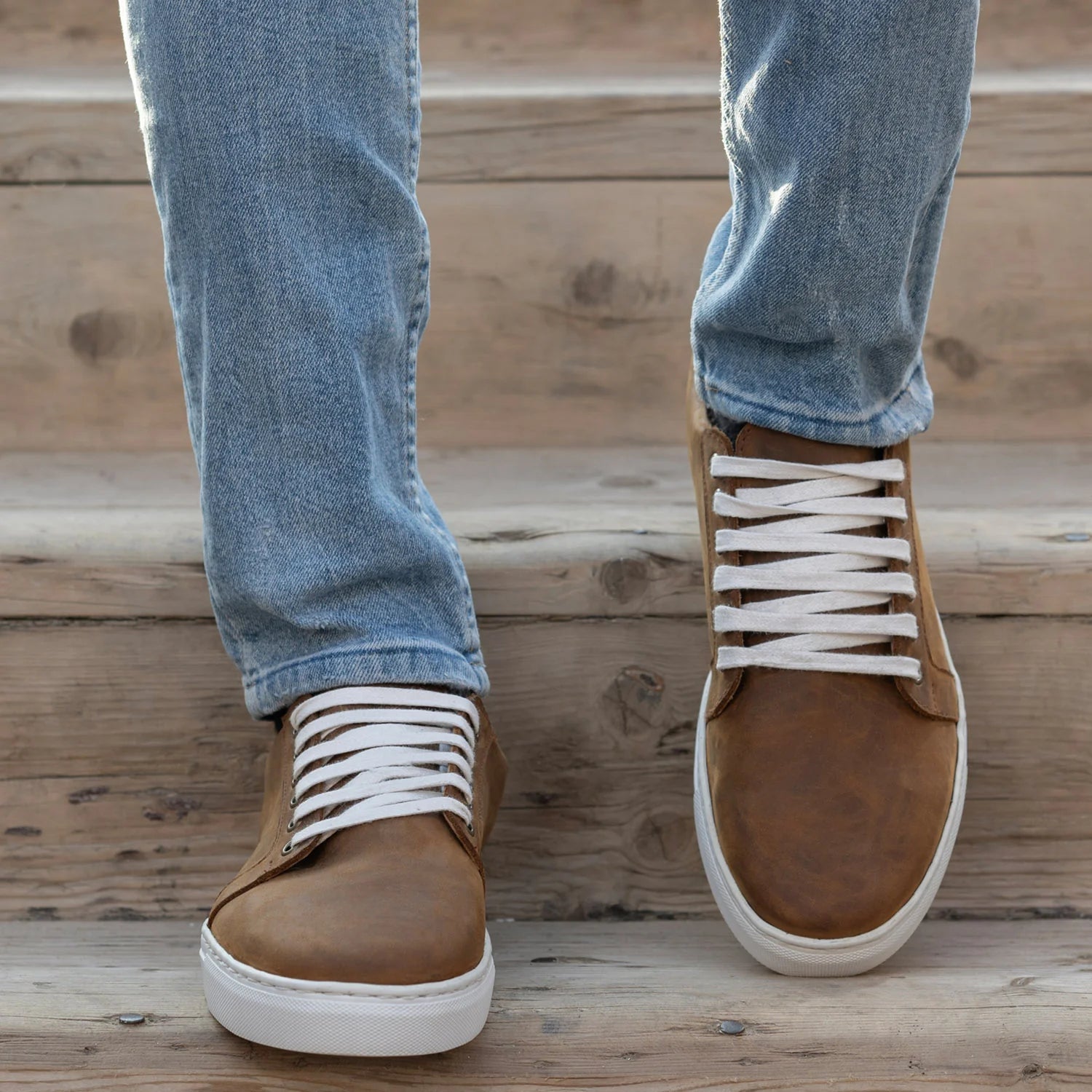 Murphy Low Top Burnt Copper Pullup Leather Sneakers by Dash Racegear - men Leather Shoes view 6