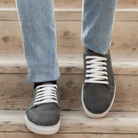 Murphy Low Top Grey Suede Leather Sneakers by Dash Racegear - men Leather Shoes view 5