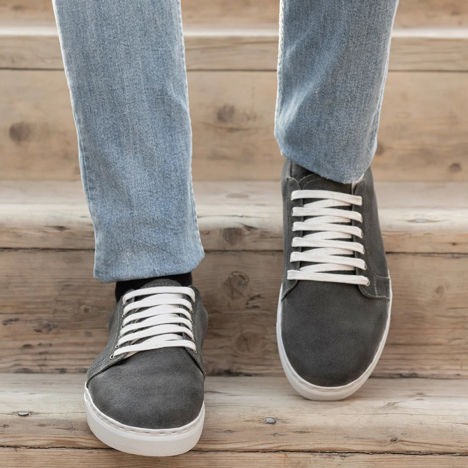 Murphy Low Top Grey Suede Leather Sneakers by Dash Racegear - men Leather Shoes view 5