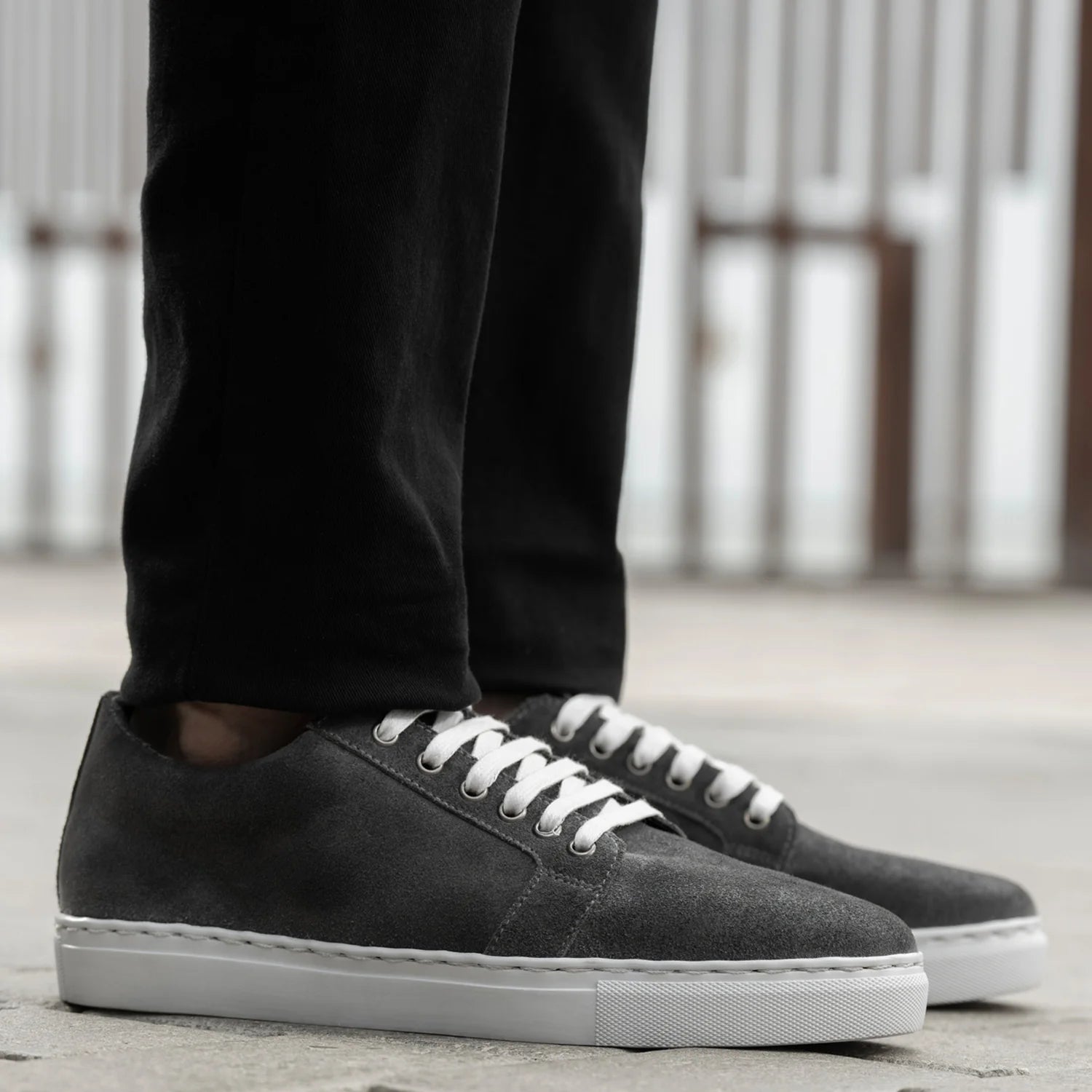 Murphy Low Top Grey Suede Leather Sneakers by Dash Racegear - men Leather Shoes view 8