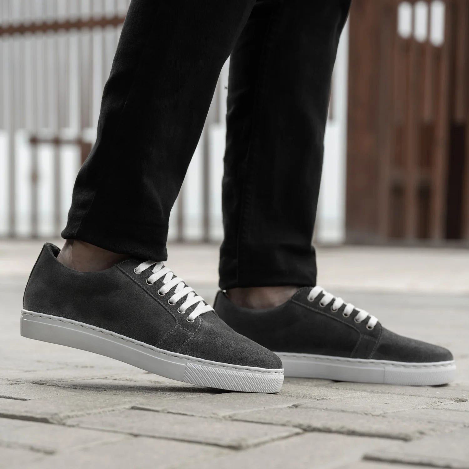 Murphy Low Top Grey Suede Leather Sneakers by Dash Racegear - men Leather Shoes view 9