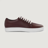 Murphy Low Top Maroon Leather Sneakers by Dash Racegear - men Leather Shoes view 6