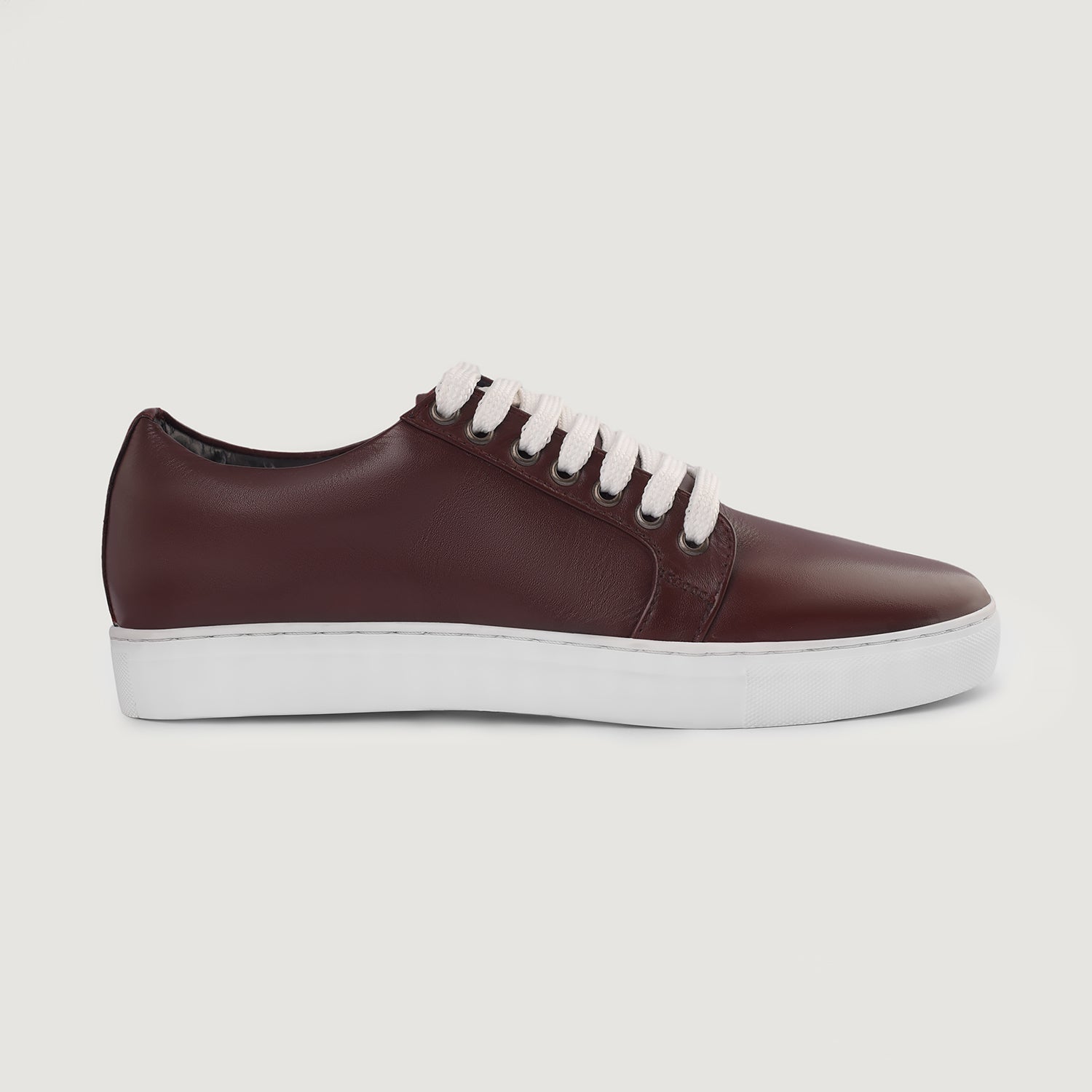 Murphy Low Top Maroon Leather Sneakers by Dash Racegear - men Leather Shoes view 6