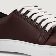 Murphy Low Top Maroon Leather Sneakers by Dash Racegear - men Leather Shoes view 8