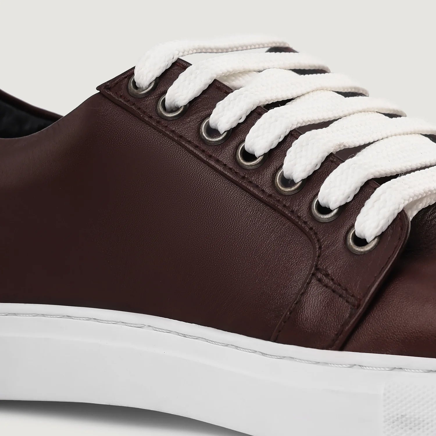 Murphy Low Top Maroon Leather Sneakers by Dash Racegear - men Leather Shoes view 8