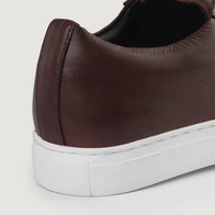 Murphy Low Top Maroon Leather Sneakers by Dash Racegear - men Leather Shoes view 9
