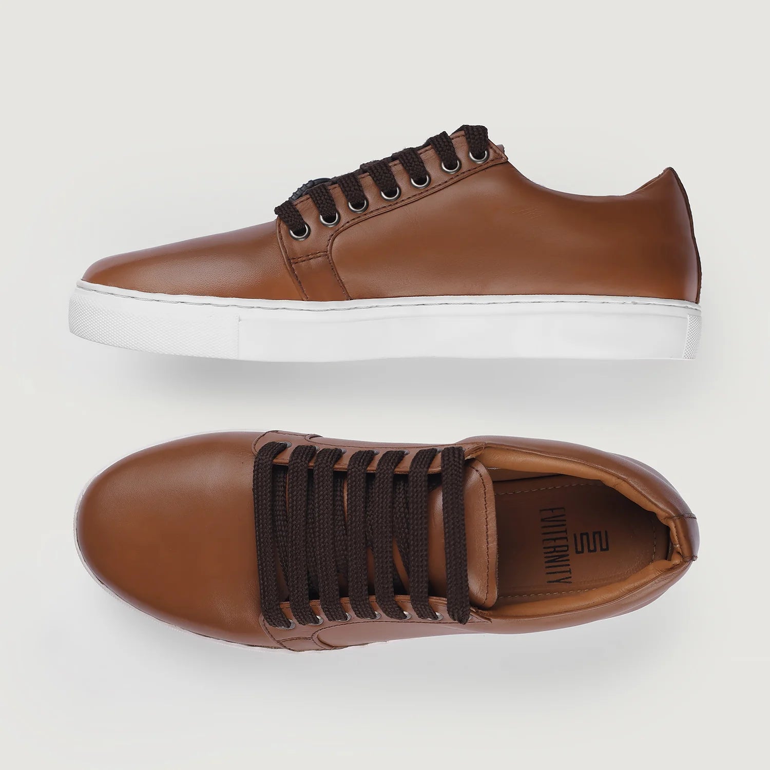Murphy Low Top Tan Leather Sneakers by Dash Racegear - men Leather Shoes view 7