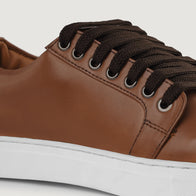 Murphy Low Top Tan Leather Sneakers by Dash Racegear - men Leather Shoes view 8