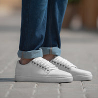 Murphy Low Top White Leather Sneakers by Dash Racegear - men Leather Shoes view 1