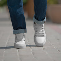 Murphy Low Top White Leather Sneakers by Dash Racegear - men Leather Shoes view 3