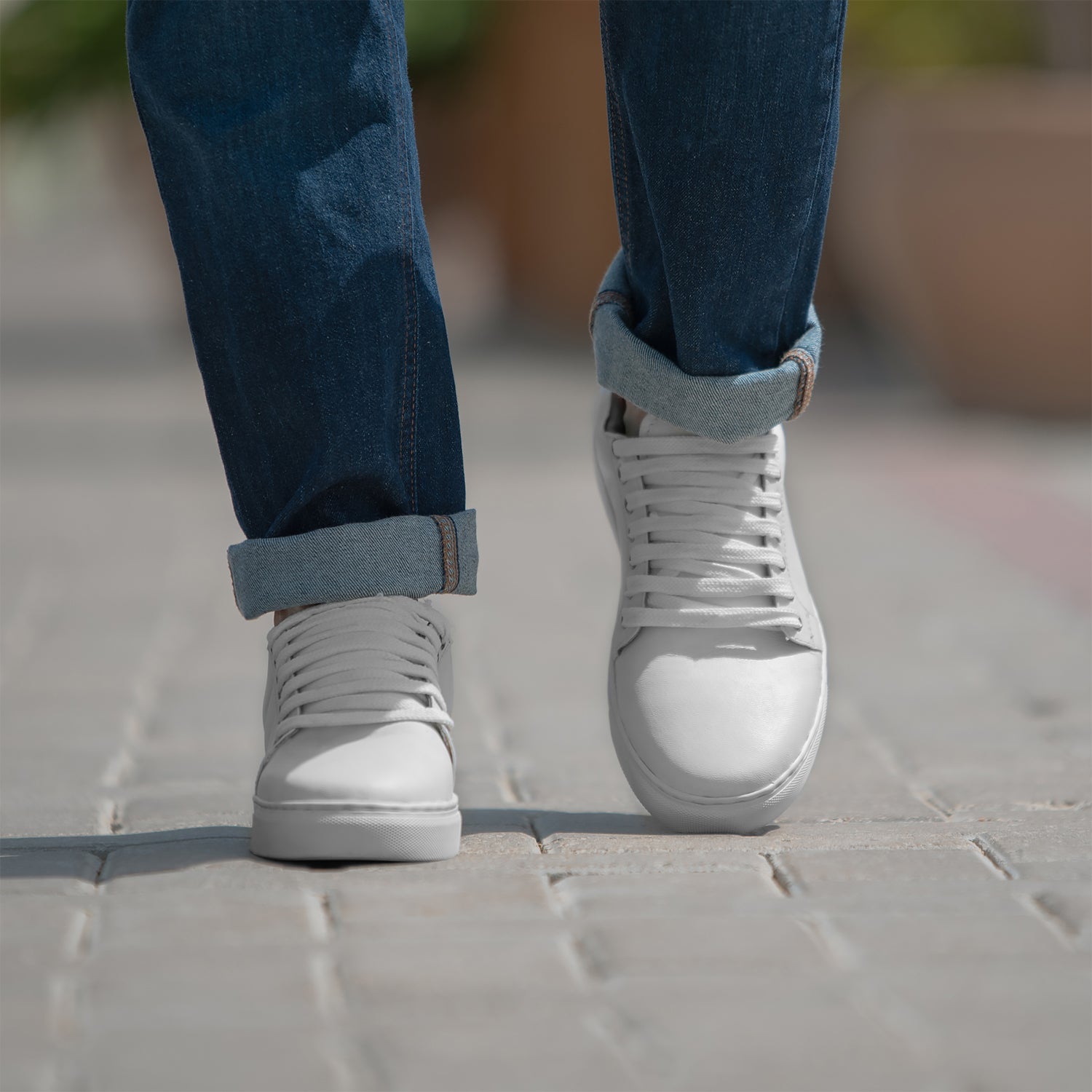 Murphy Low Top White Leather Sneakers by Dash Racegear - men Leather Shoes view 3