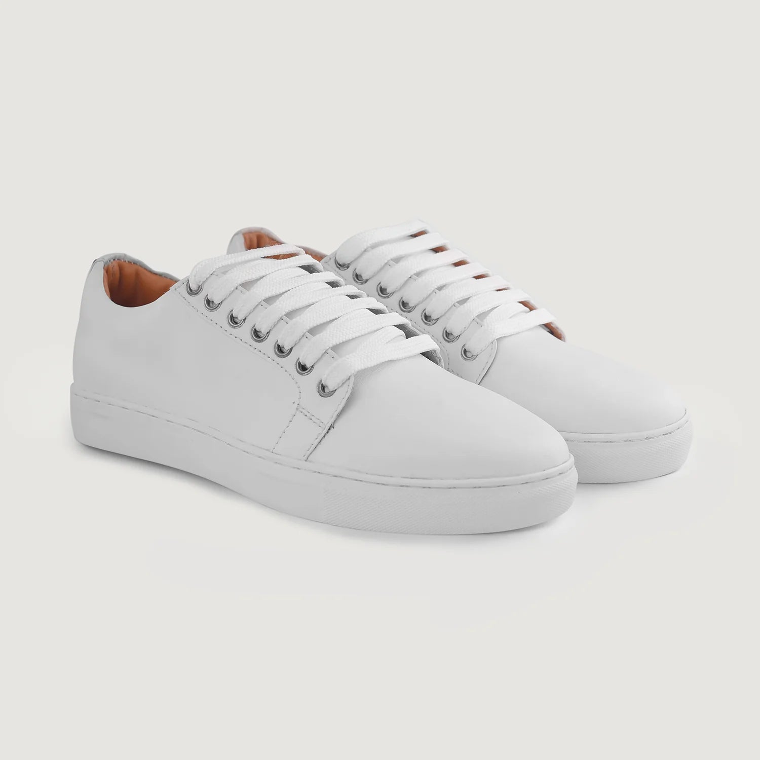 Murphy Low Top White Leather Sneakers by Dash Racegear - men Leather Shoes view 5