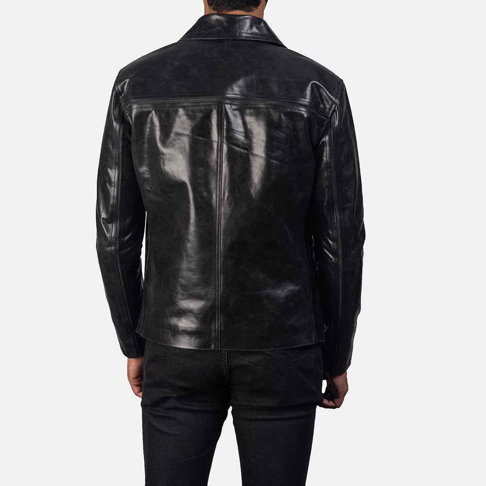 Mystical Black Leather Jacket by Dash Racegear - men Jacket view 5