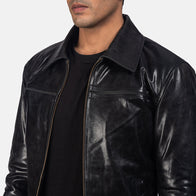 Mystical Black Leather Jacket by Dash Racegear - men Jacket view 6