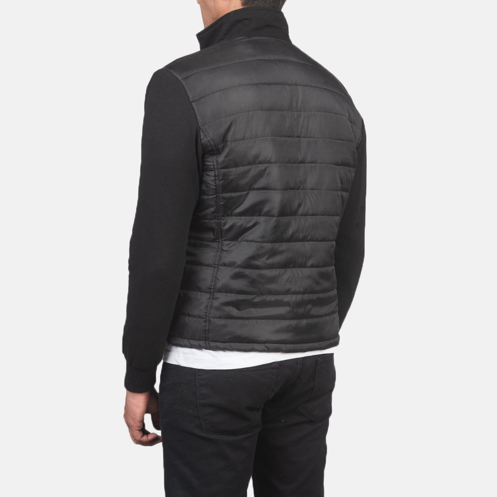 Nashville Quilted Black Windbreaker Jacket by Dash Racegear - men Jacket view 5