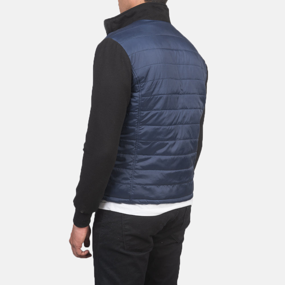 Nashville Quilted Blue Windbreaker Jacket by Dash Racegear - men Jacket view 5