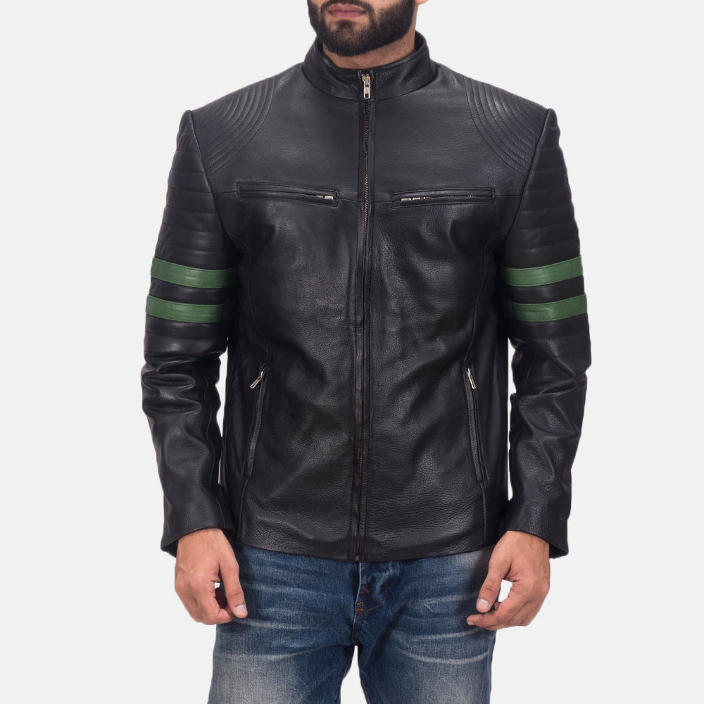 Night Trooper Leather Jacket by Dash Racegear - men Jacket view 1