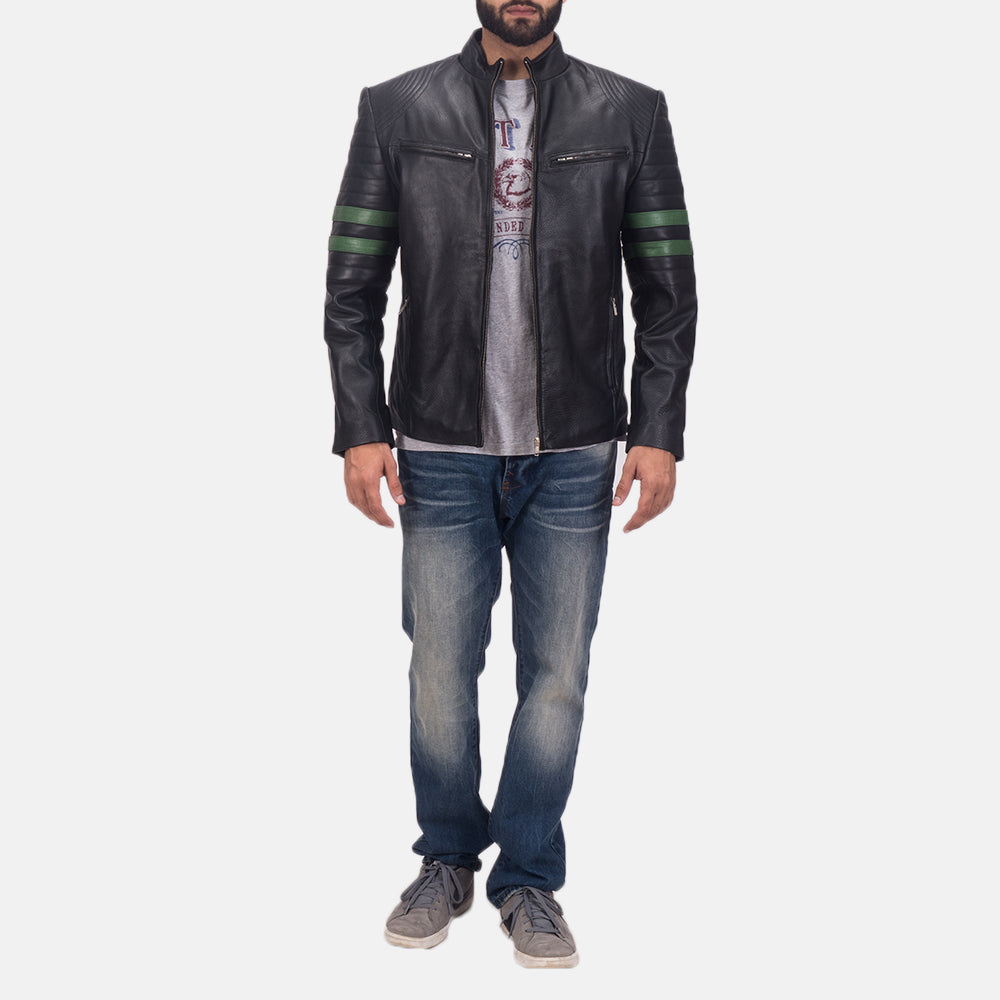 Night Trooper Leather Jacket by Dash Racegear - men Jacket view 6
