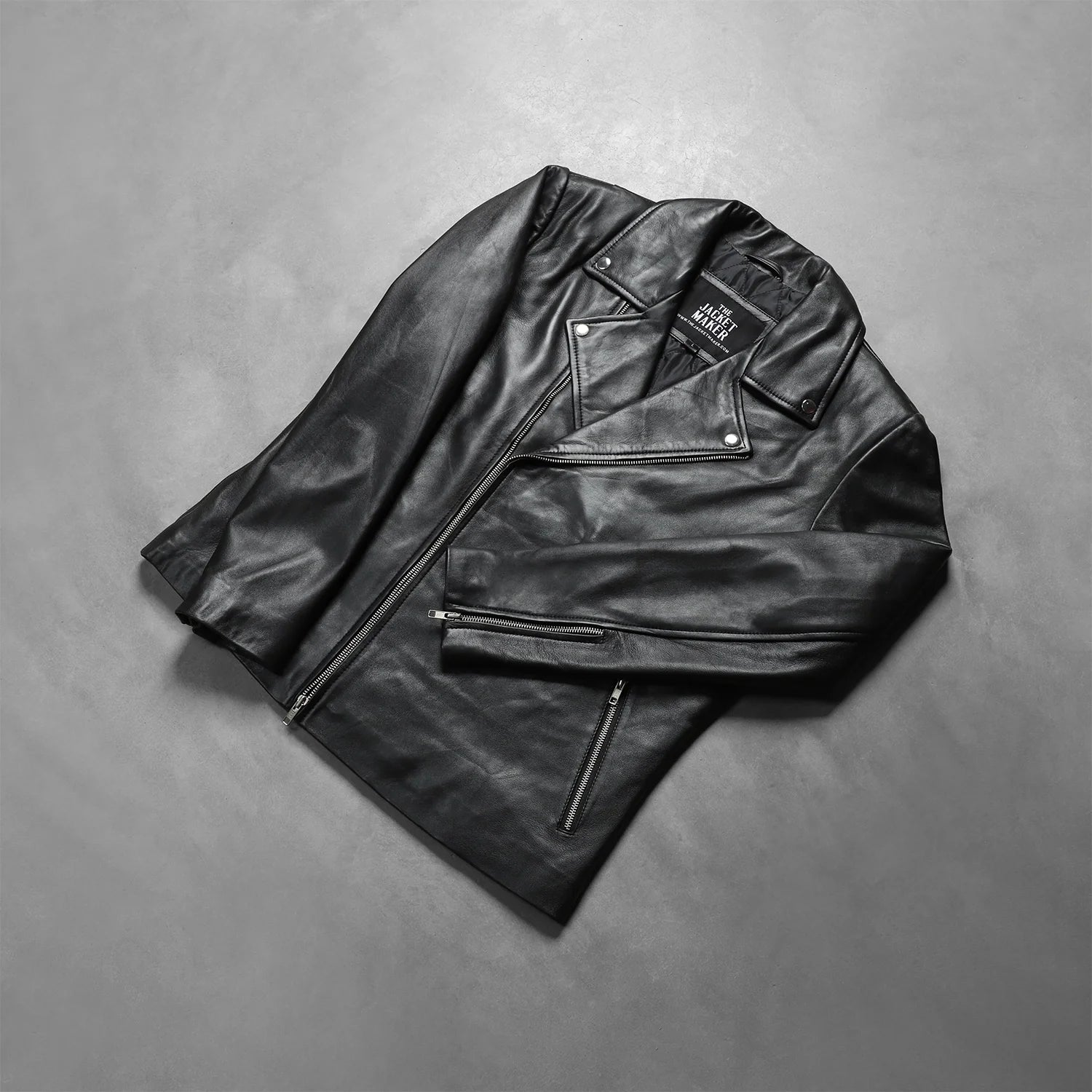Noah Black Leather Biker Jacket by Dash Racegear - men Jacket view 7
