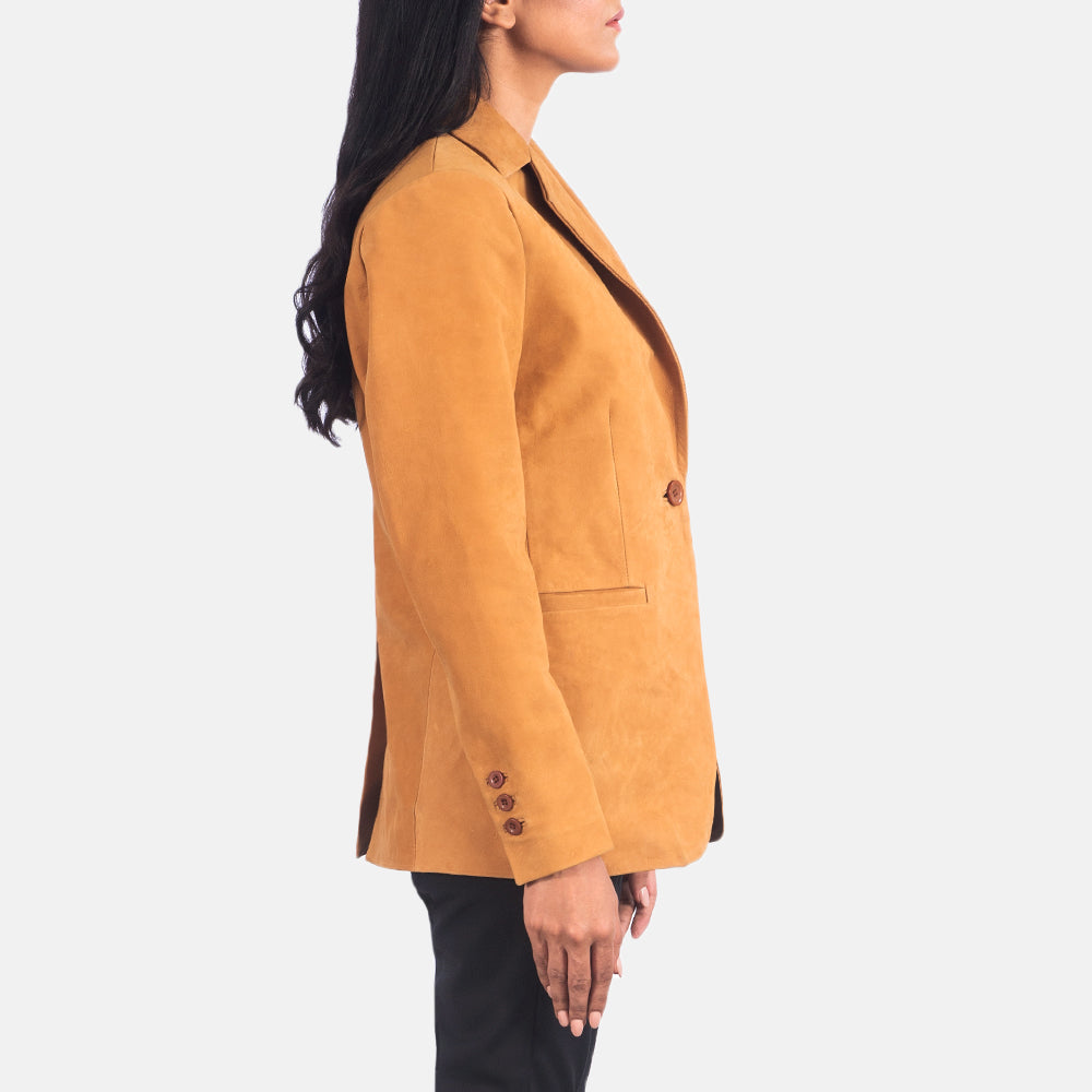 Norma Brown Nubuck Blazer by Dash Racegear - women Jacket view 2