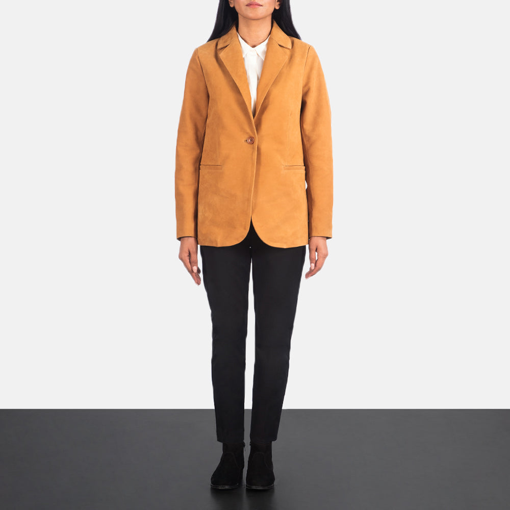 Norma Brown Nubuck Blazer by Dash Racegear - women Jacket view 3