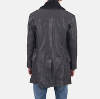 Pierce Shearling Black Leather Jacket by Dash Racegear - men Jacket view 5