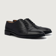 Professor Oxford Black Leather Shoes by Dash Racegear - men Leather Shoes view 1