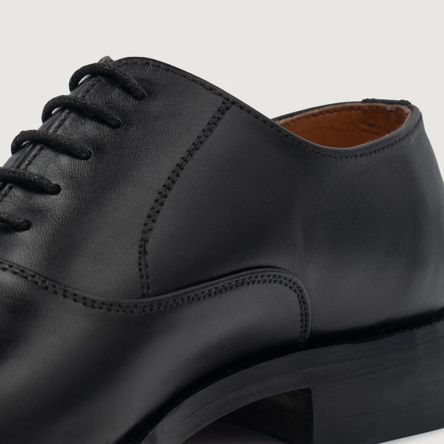 Professor Oxford Black Leather Shoes by Dash Racegear - men Leather Shoes view 5