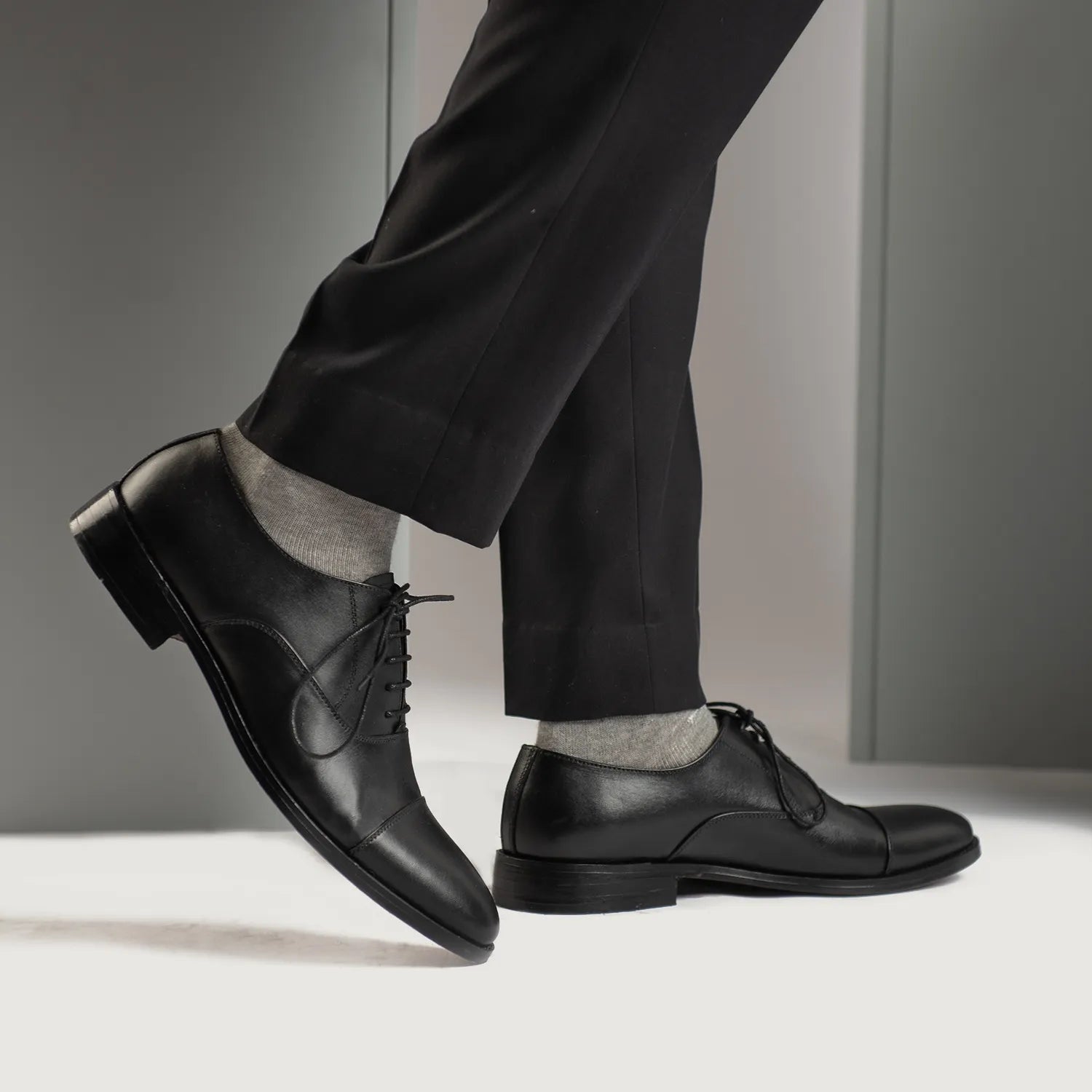 Professor Oxford Black Leather Shoes by Dash Racegear - men Leather Shoes view 8