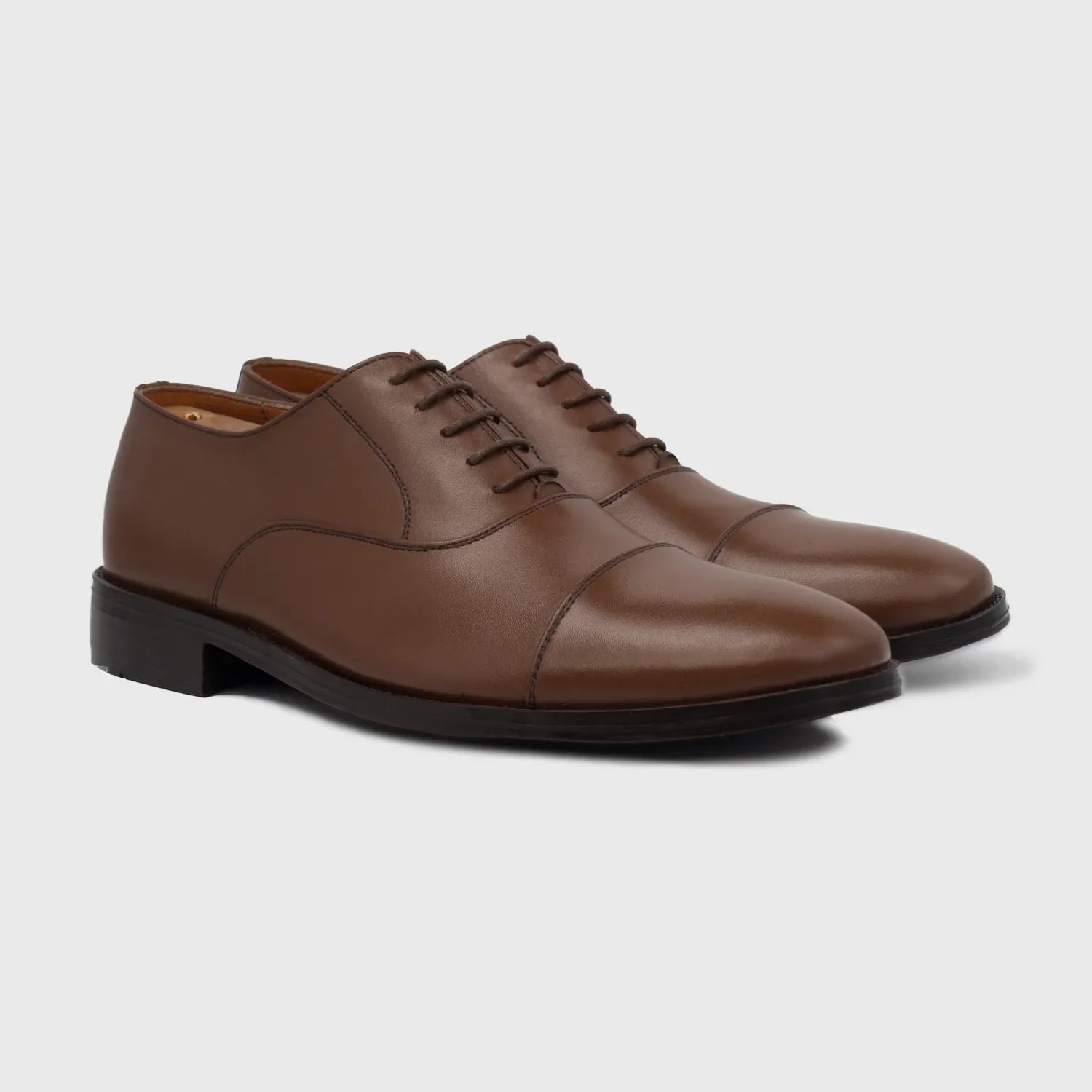 Professor Oxford Brown Leather Shoes by Dash Racegear - men Leather Shoes view 1