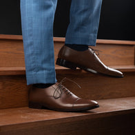 Professor Oxford Brown Leather Shoes by Dash Racegear - men Leather Shoes view 9