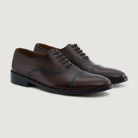 Professor Oxford Burnished Brown Leather Shoes by Dash Racegear - men Leather Shoes view 1