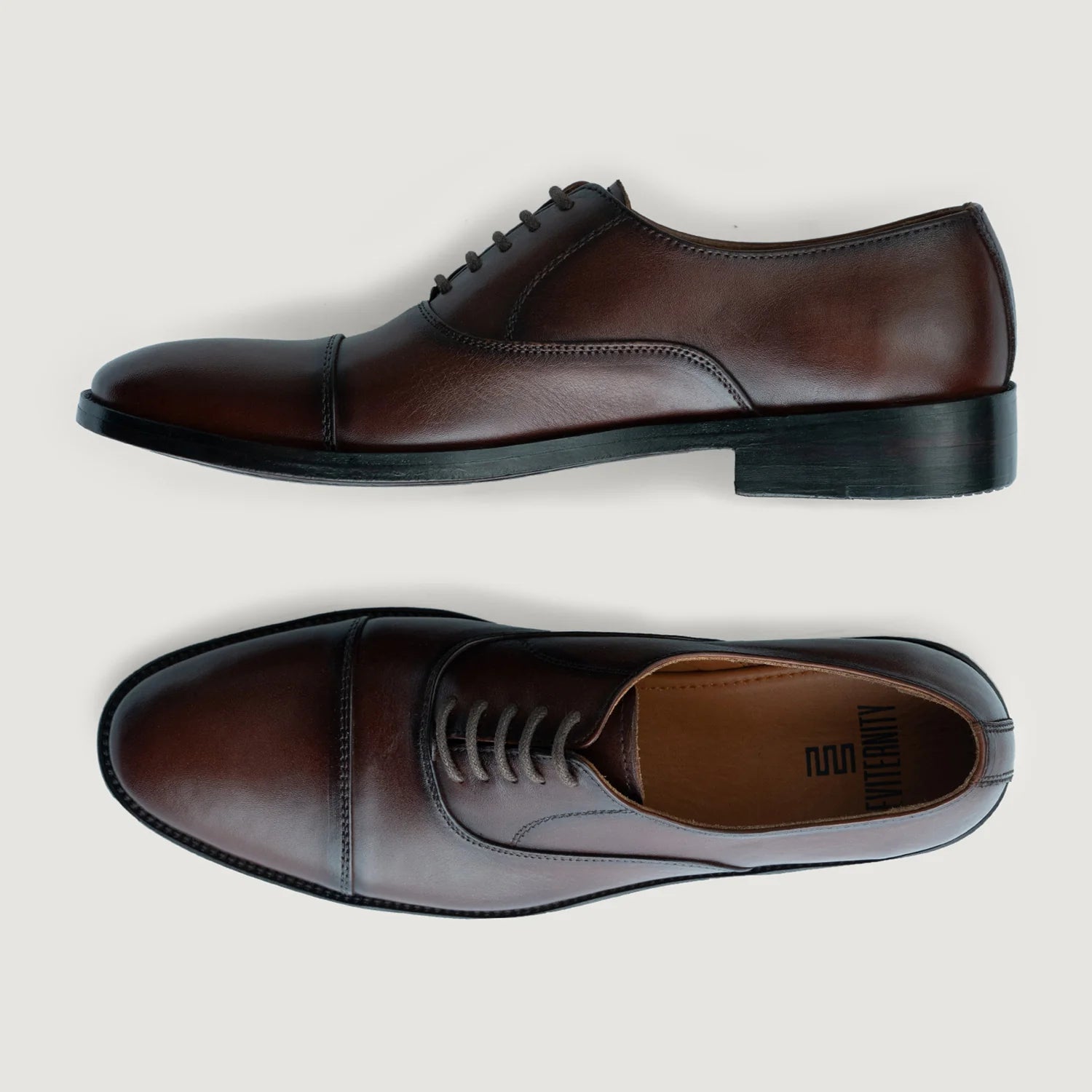 Professor Oxford Burnished Brown Leather Shoes by Dash Racegear - men Leather Shoes view 3
