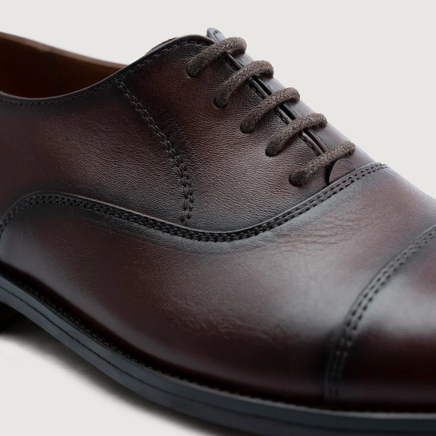 Professor Oxford Burnished Brown Leather Shoes by Dash Racegear - men Leather Shoes view 6