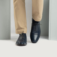 Professor Oxford Midnight Blue Leather Shoes by Dash Racegear - men Leather Shoes view 7