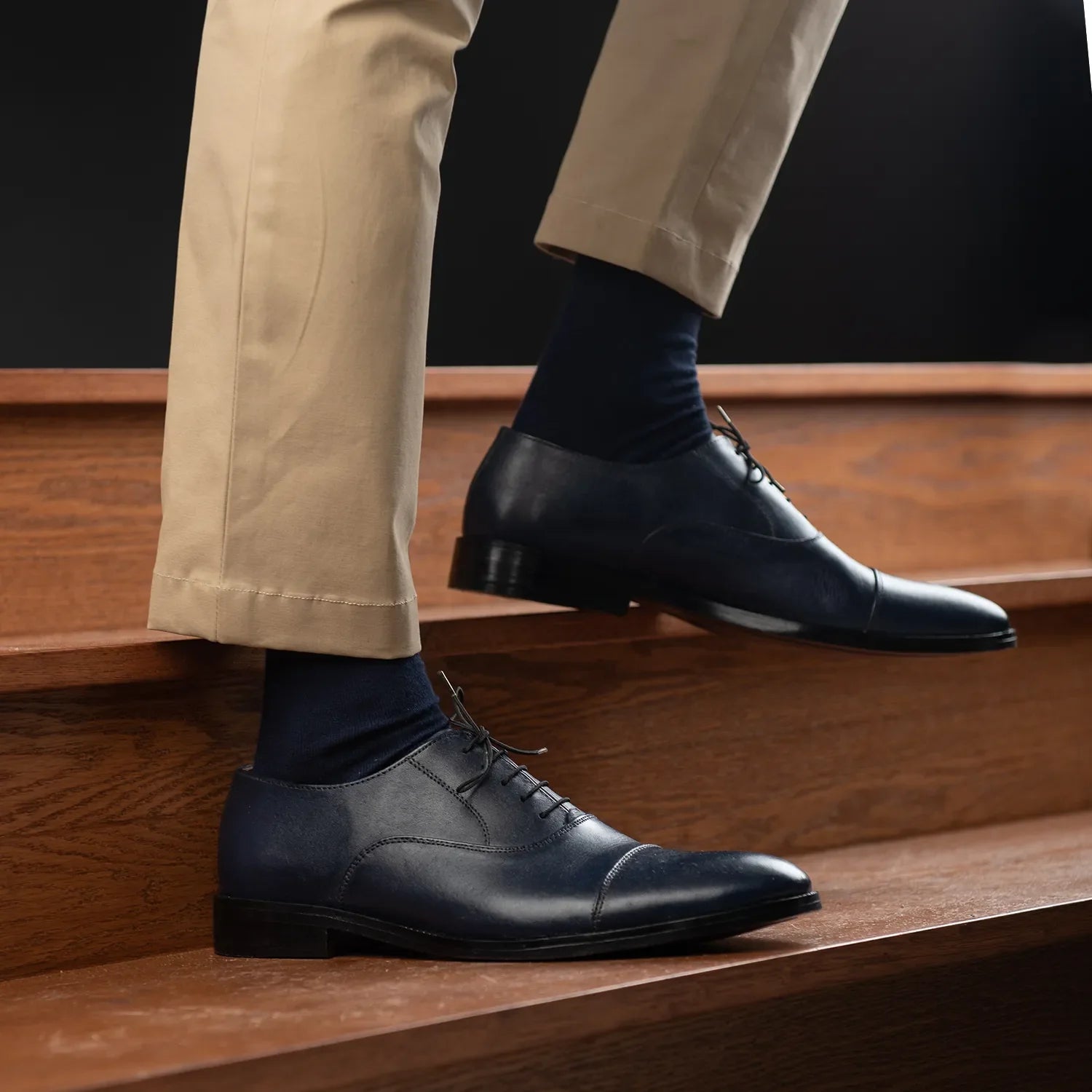 Professor Oxford Midnight Blue Leather Shoes by Dash Racegear - men Leather Shoes view 9