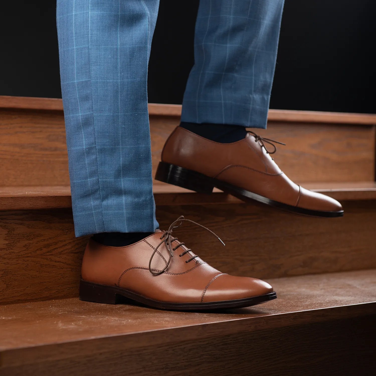 Professor Oxford Tan Leather Shoes by Dash Racegear - men Leather Shoes view 10